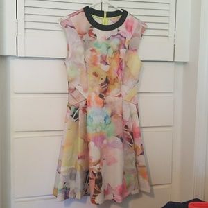 Ted Baker Jeneyy Electric Day Dream Dress, Lemon